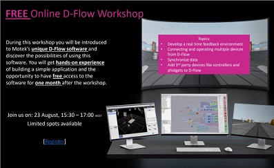 Free online D-Flow workshop: Get introduced to Motek’s unique software