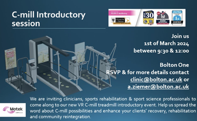Visit University of Bolton for their C-Mill VR open day on 1st March